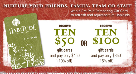 Pre-Paid Pampering Gift Card